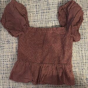 Jcrew xs Polka Dot Puff Sleeve Top